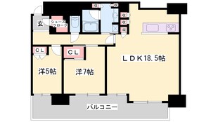 姫路駅 徒歩4分 7階の物件間取画像